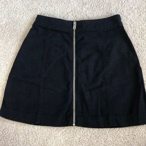 Black Suede Skirt